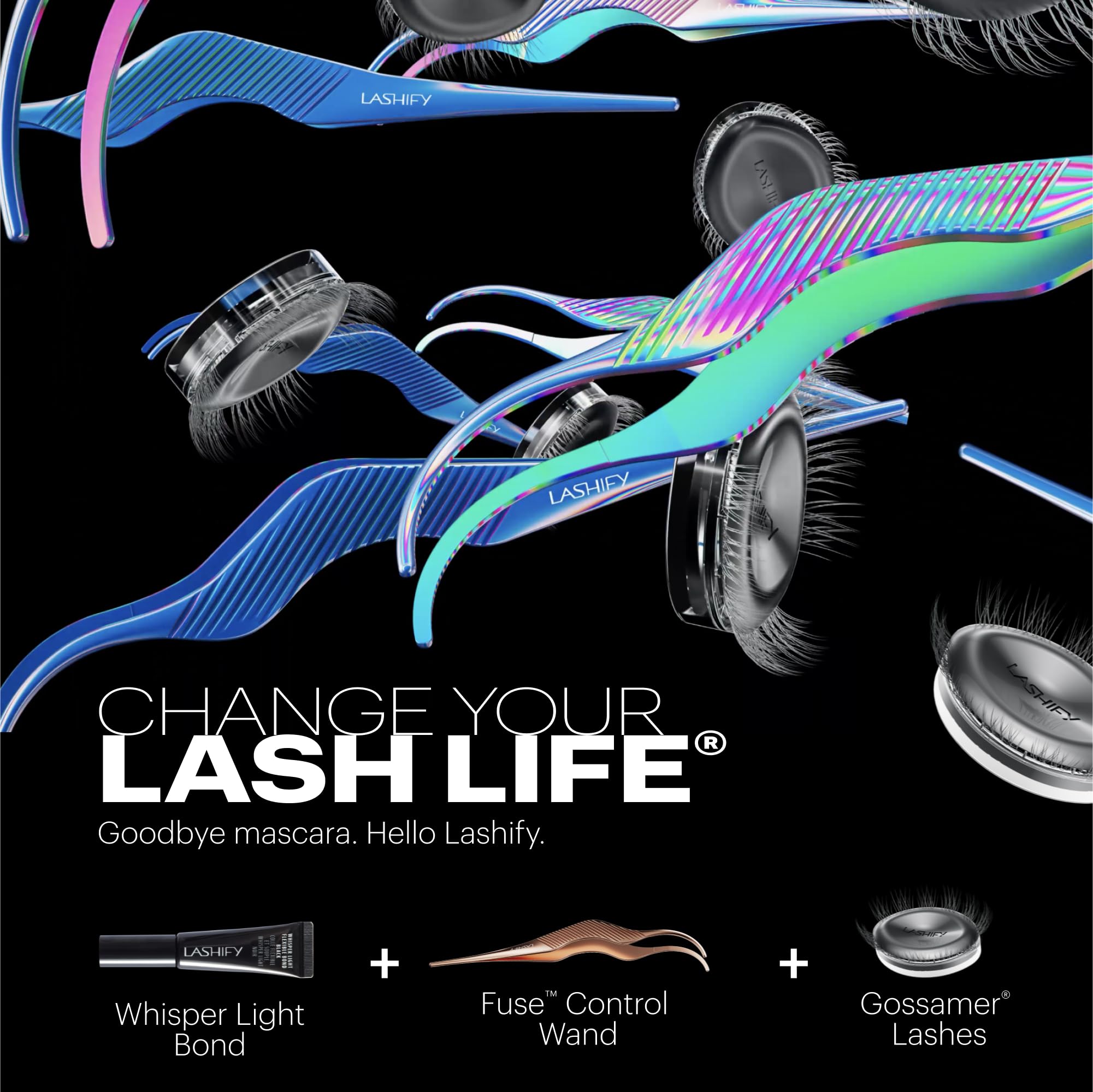 Lashify Melt Away spa-like moment suggesting refreshed skin and clean lashes after removal