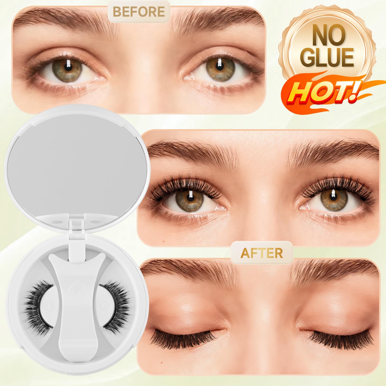 LashSpeed magnetic lashes natural look closeup showing ultra-fine fibers.