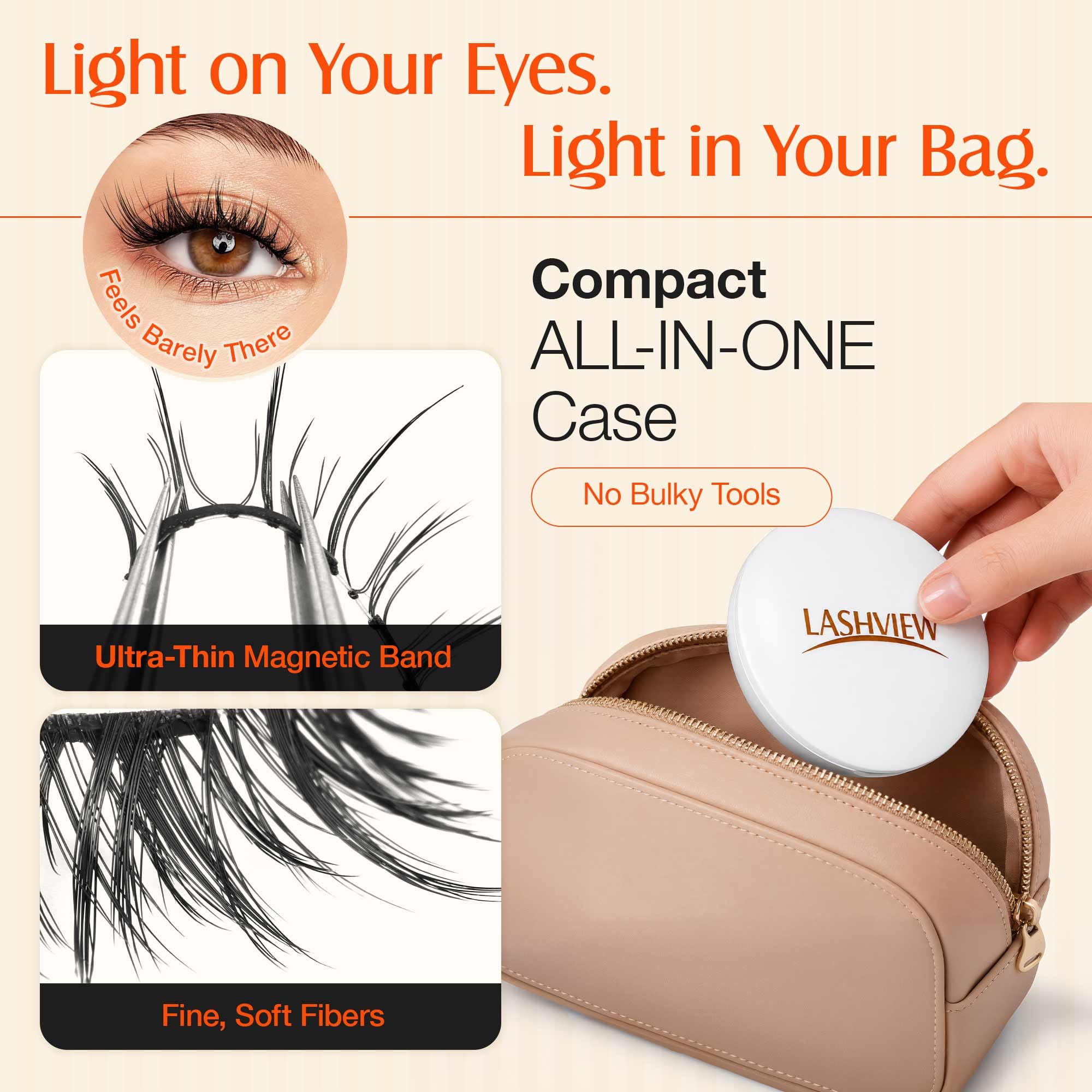 LASHVIEW kit held in hand showing scale and easy-carry benefit