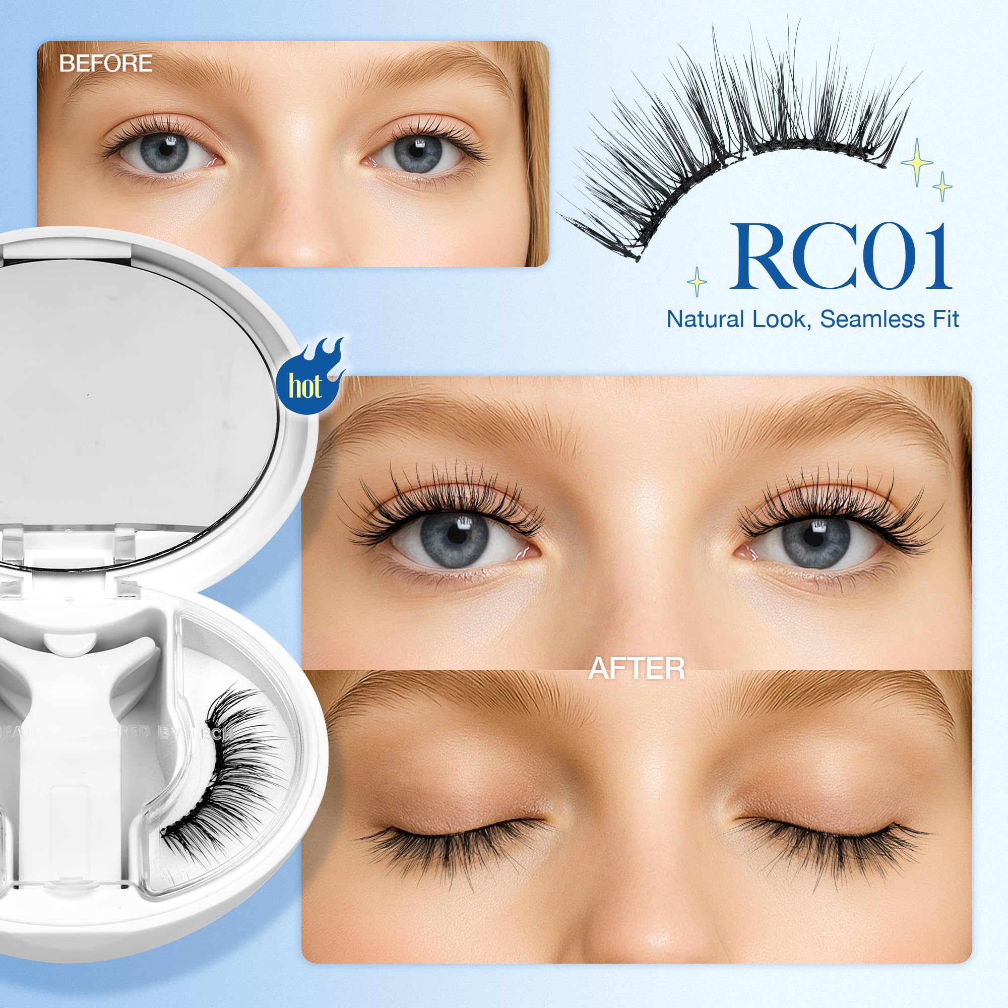 LASHVIEW LunaSoft applicator system enables precise lash placement for confident daily wear.