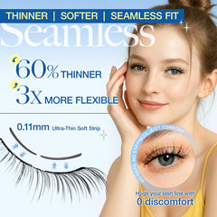 LASHVIEW LunaSoft curved lash fit aligns with natural eye shape for seamless appearance.