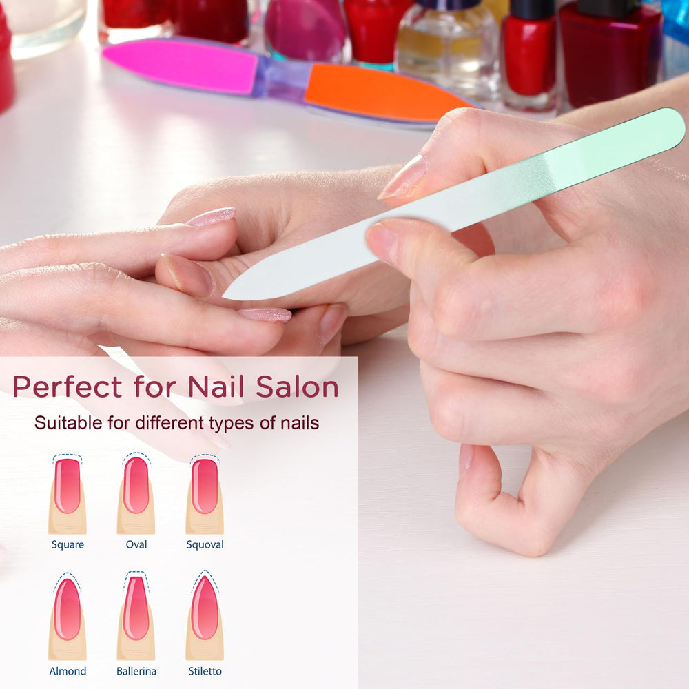 Lasnten suitable for natural and artificial nails, versatile filing tool.