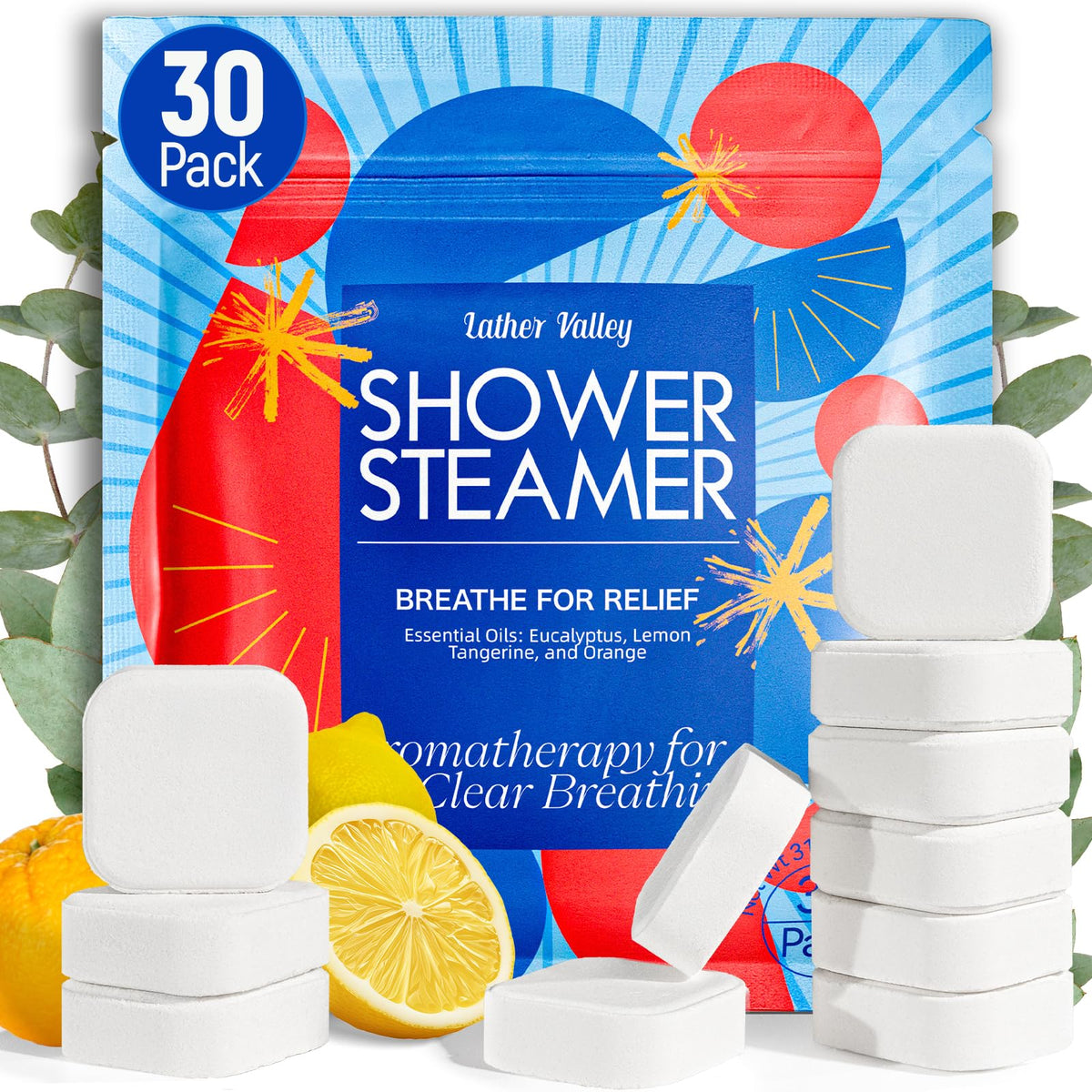 Lather Valley shower steamers with eucalyptus offer a refreshing breathing routine.
