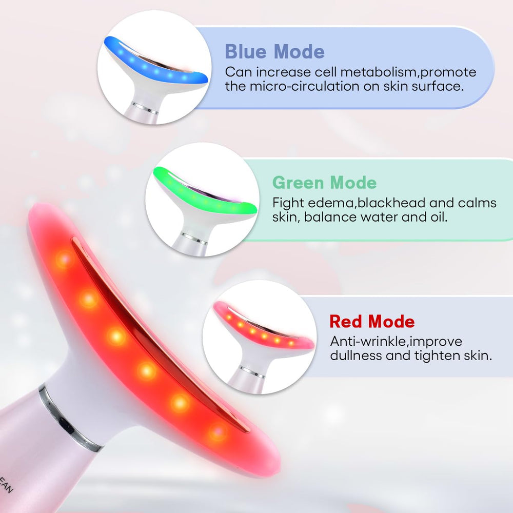 LATME ergonomic neck and face massager fitting contours for comfortable sessions