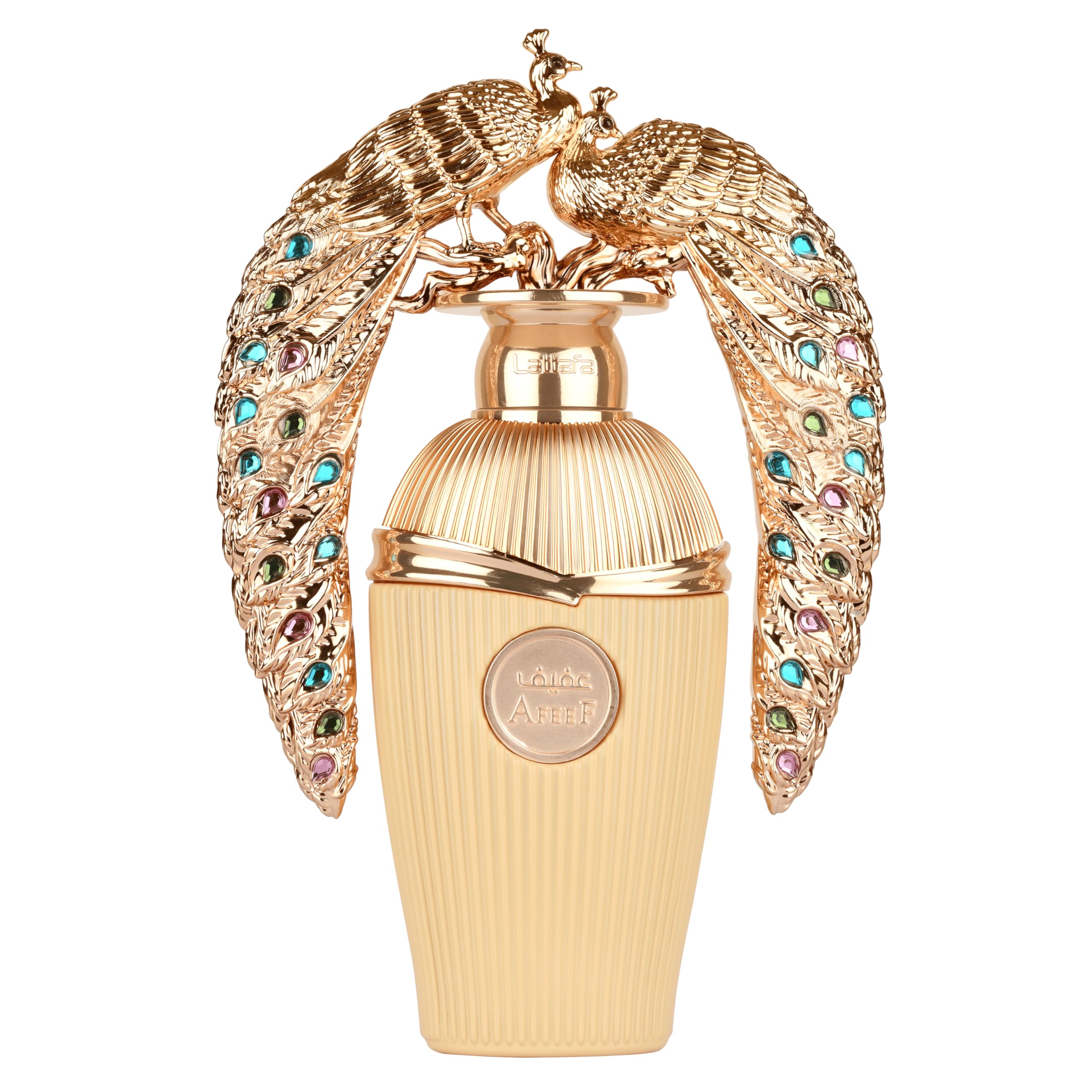 Lattafa Afeef bottle close-up for daily elegance and confidence.