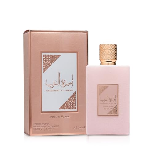 Lattafa Ameerat Al Arab Prive Rose base-notes with amber and sandalwood for lasting warmth