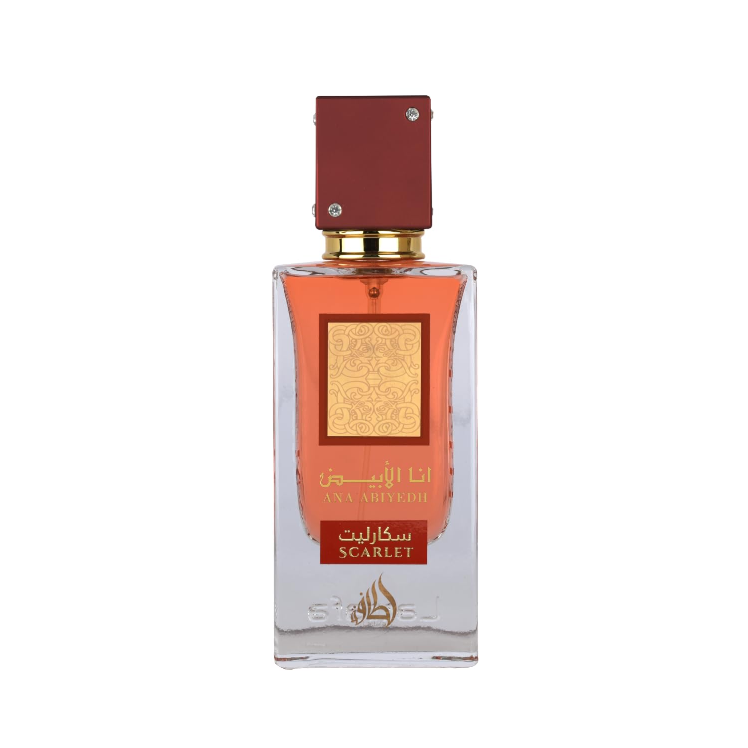 Lattafa Ana Abiyedh Scarlet spray diffusion captures rich aroma suited for all-day presence