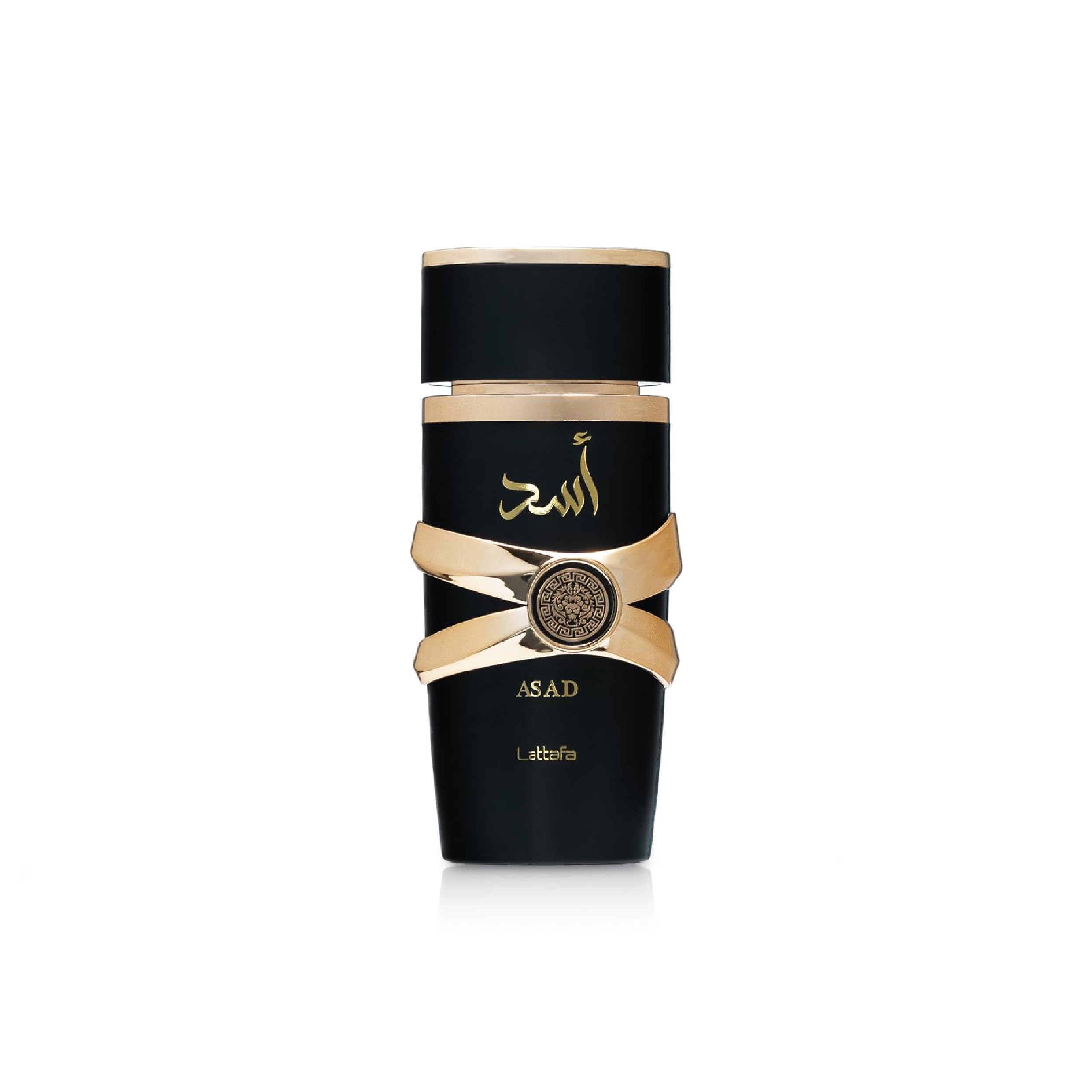 Lattafa Asad bottle front view, premium unisex oud musk for daily wear.