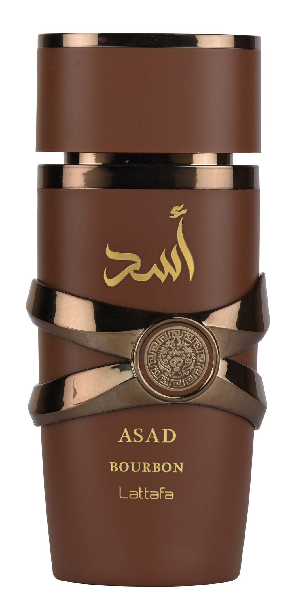 Lattafa Asad Bourbon bottle showcased for daily-wear elegance and unisex appeal.