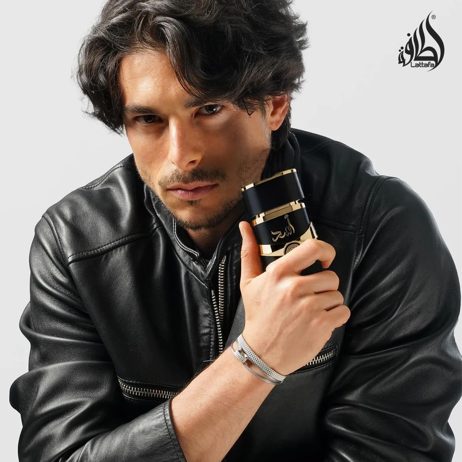 Lattafa Asad heart notes image with coffee, patchouli, iris