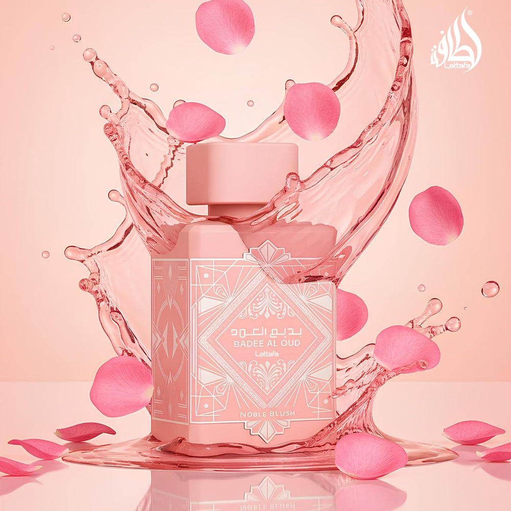 Lattafa Bade'e Al Oud Noble Blush day-to-night scene for versatile fragrance rituals