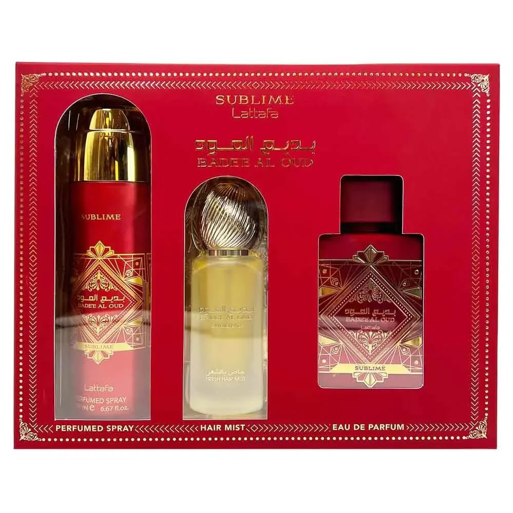 Lattafa Badee Al Oud Sublime deodorant spray can provide subtle daily fragrance and skin-friendly application
