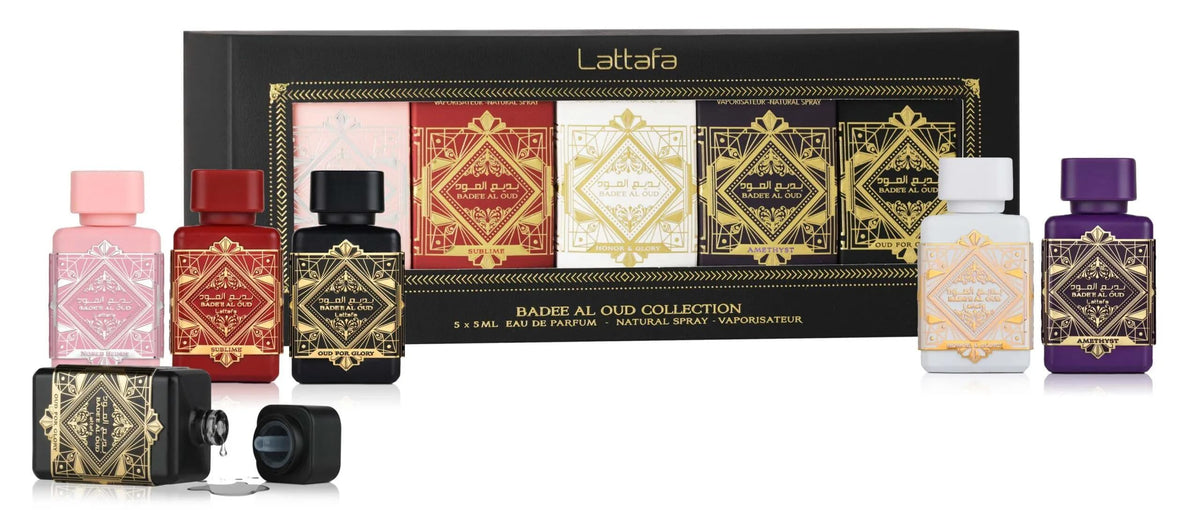 Lattafa Bade'e Al Oud Honor & Glory bottle for bold, long-lasting evening presence