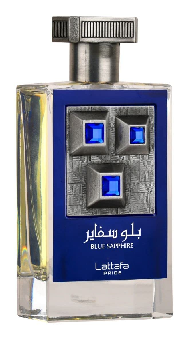 Lattafa Blue Sapphire packaging highlights premium presentation and gifting appeal.