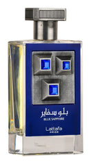 Lattafa Blue Sapphire packaging highlights premium presentation and gifting appeal.