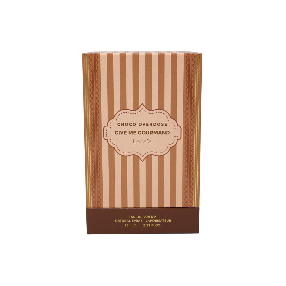 Lattafa Choco Overdose packaging gift box signaling refined gifting appeal