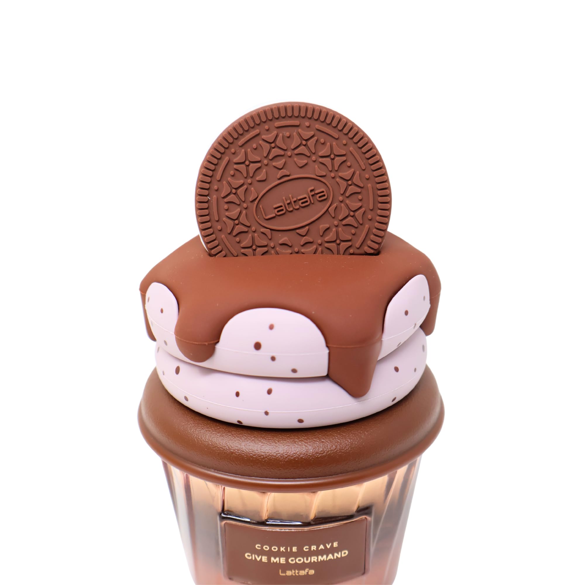 Lattafa Cookie Crave cocoa-butter detail suggests comfort and richness.