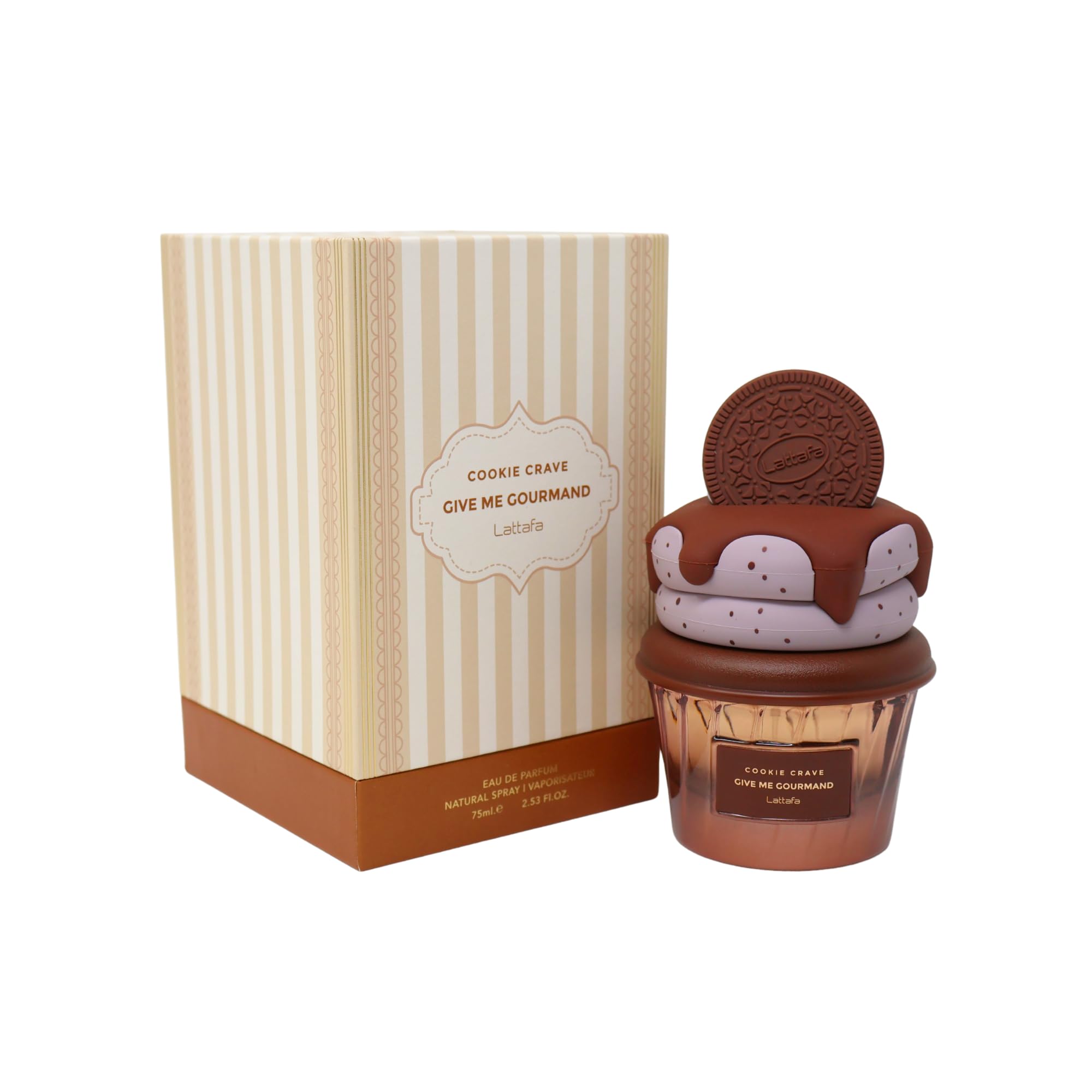 Lattafa Cookie Crave packaging box shot for gifting appeal.