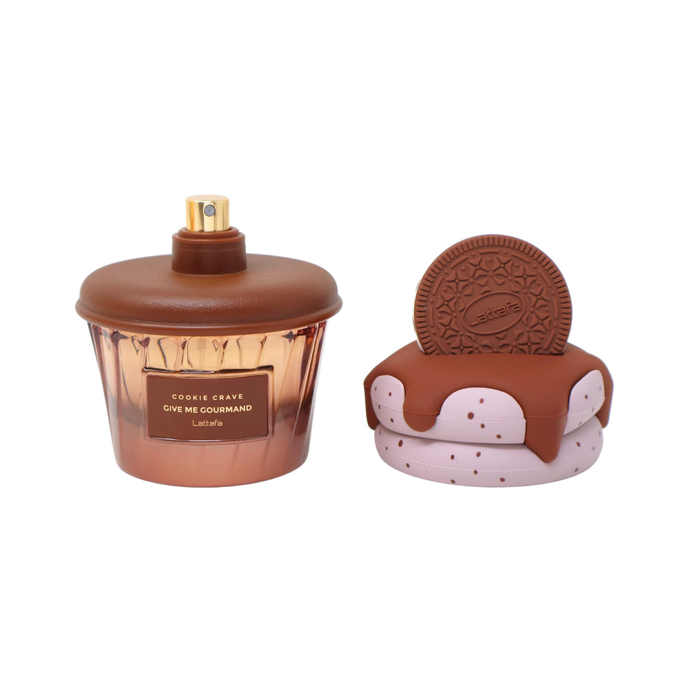 Lattafa Cookie Crave vanilla-sugar note detail evokes warm sweetness.