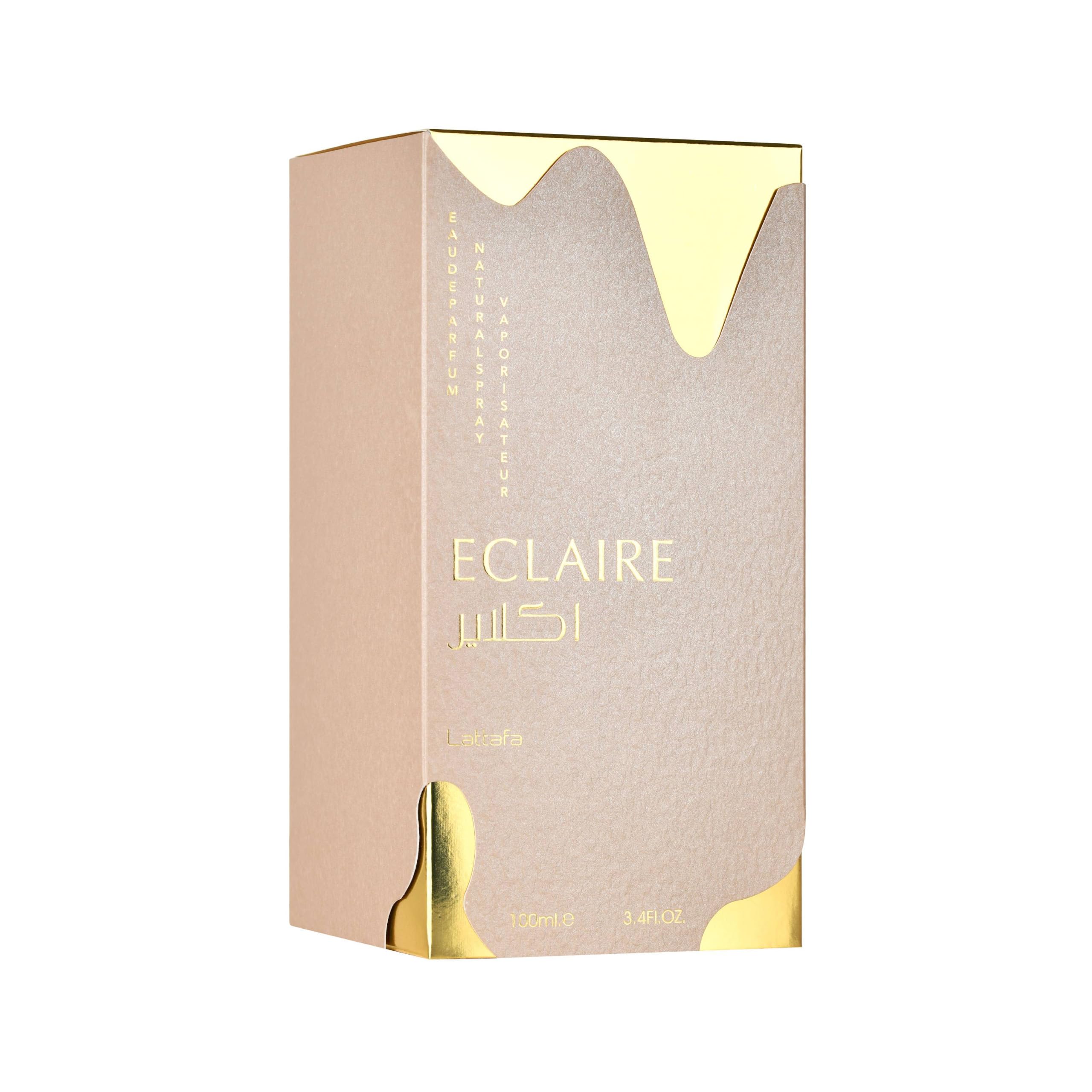Lattafa Eclaire packaging luxury highlights gifting appeal