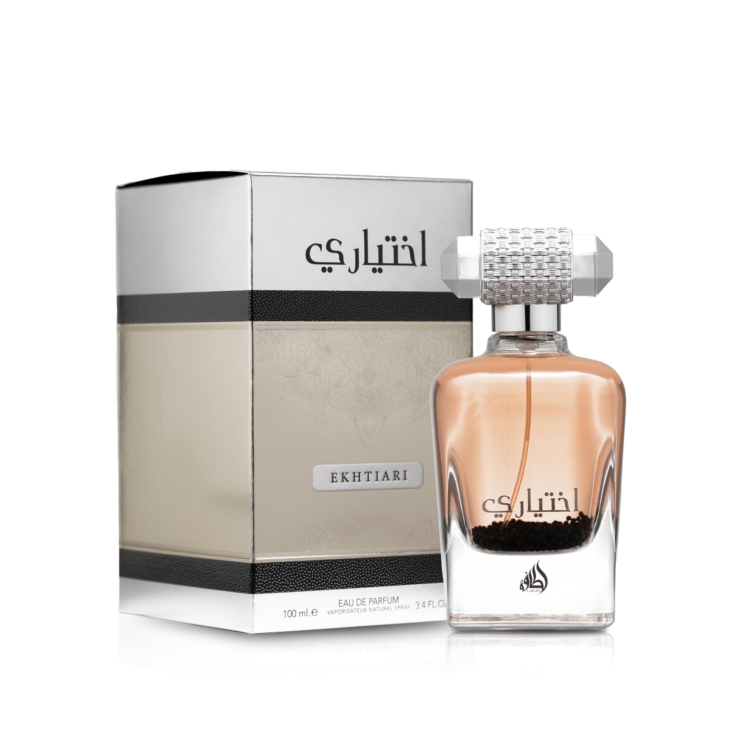 Lattafa Ekhtiari spray mist conveys fresh, ready-to-wear aura for daily use.