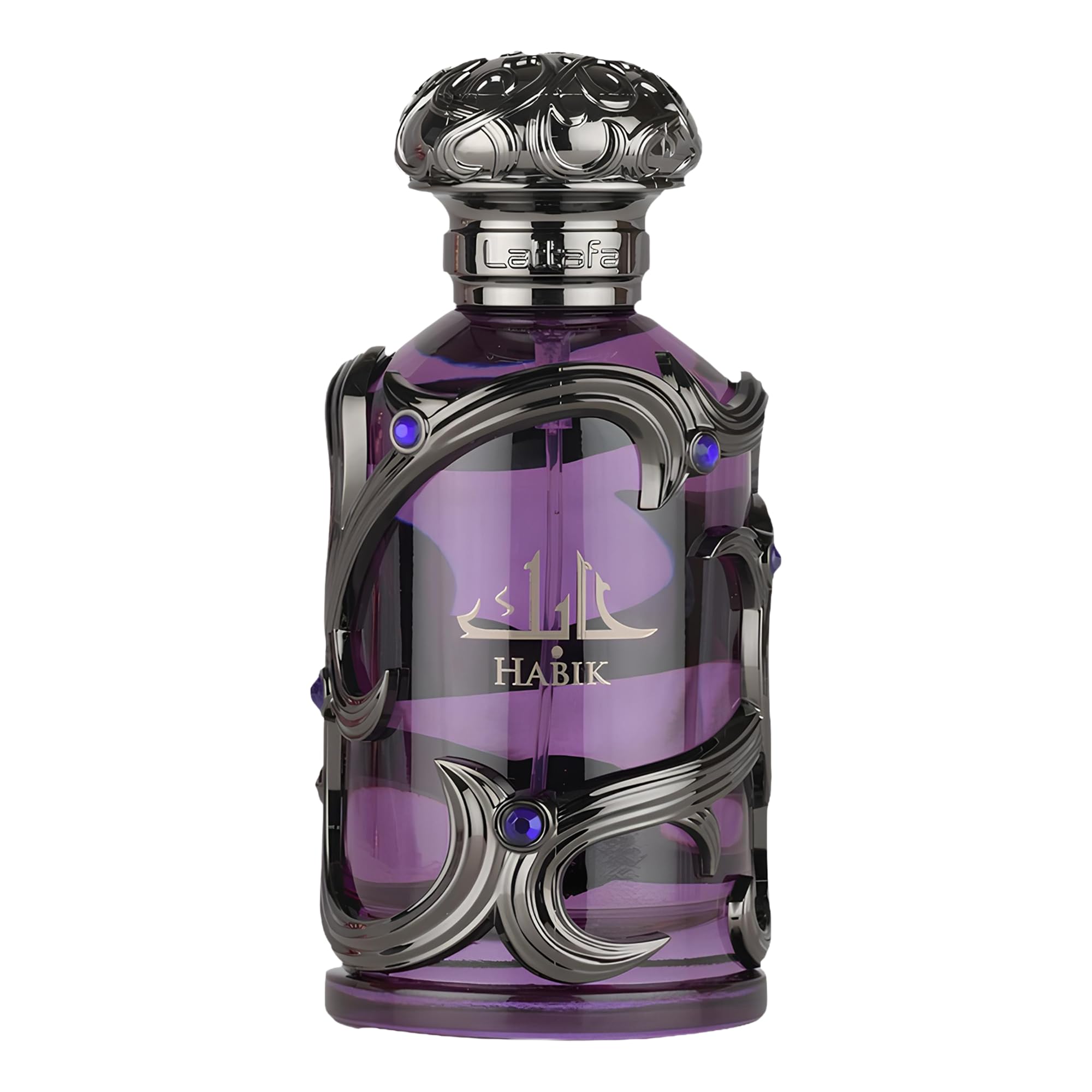 Lattafa Habik bottle front shows bold masculine presence for evening wear