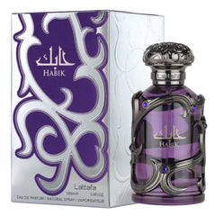 Lattafa Habik heart notes of sage and lavender balance spice with calm sophistication