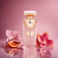 Lattafa Haya top notes of citrus and berries provide a fresh opening