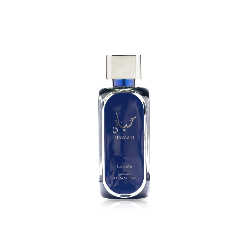 Lattafa Hayaati Al Maleky bottle-front shows premium amber-spicy aroma