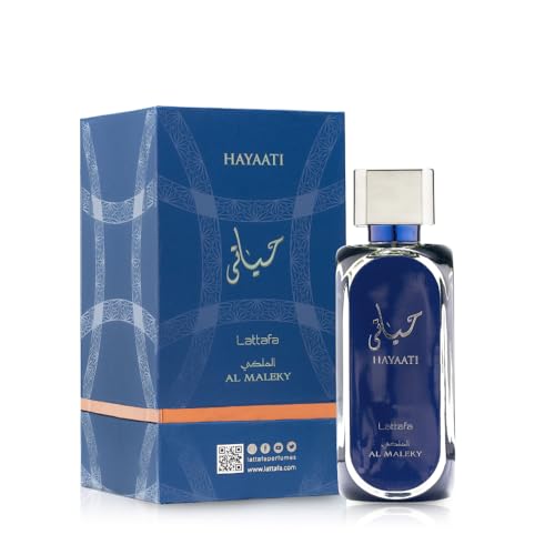 Lattafa Hayaati Al Maleky box-packaging highlights elegant gifting-ready branding