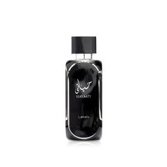 Lattafa Hayaati EDP bottle—versatile daily wear with musk and vanilla warmth.