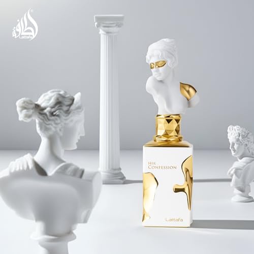 Lattafa Her Confession heart notes jasmine and tuberose offer floral richness.