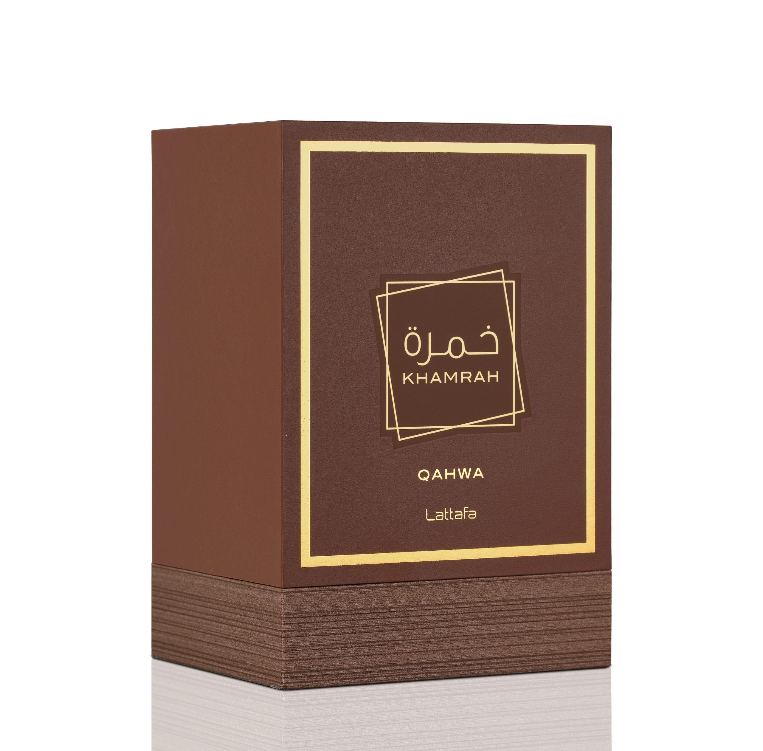 Lattafa Khamrah Qahwa spray application for effortless wearing during evenings.