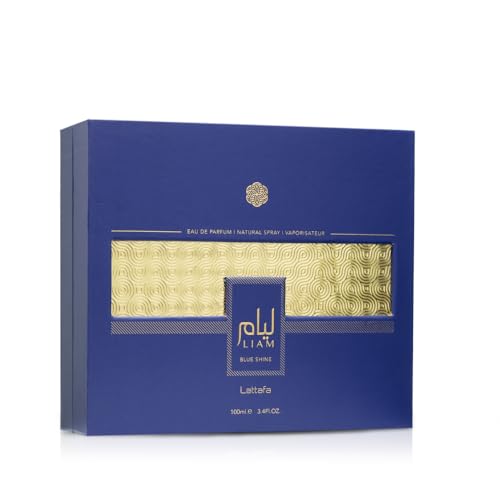 Lattafa Liam Blue Shine top notes of bergamot and pepper