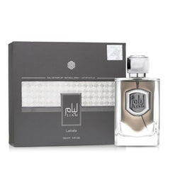 Lattafa Liam Grey packaging box, premium presentation suitable for gifting.