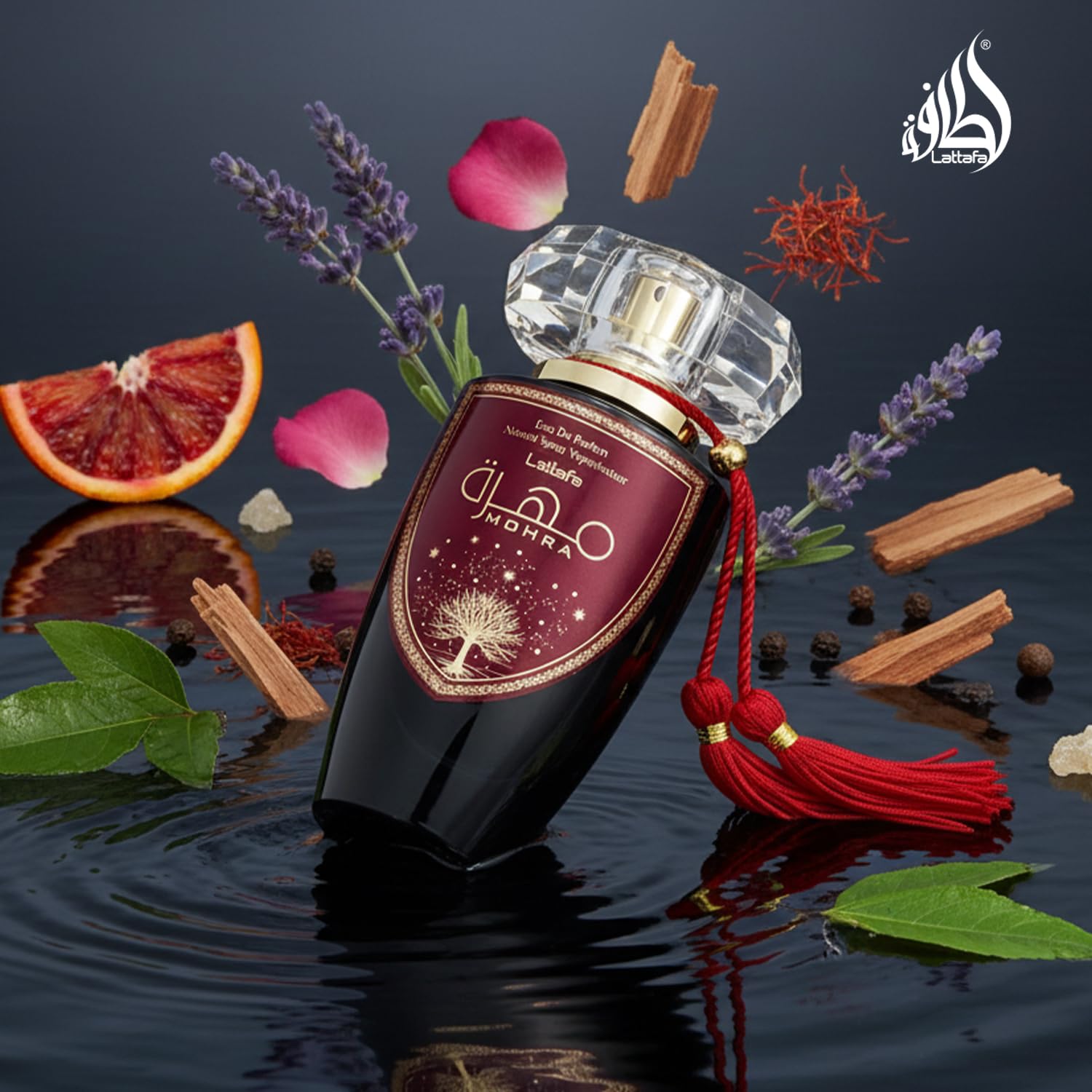 Lattafa Mohra outer box and bottle ready for unboxing