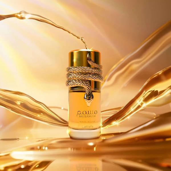 Lattafa Musamam White Intense base notes warm sandalwood musk.