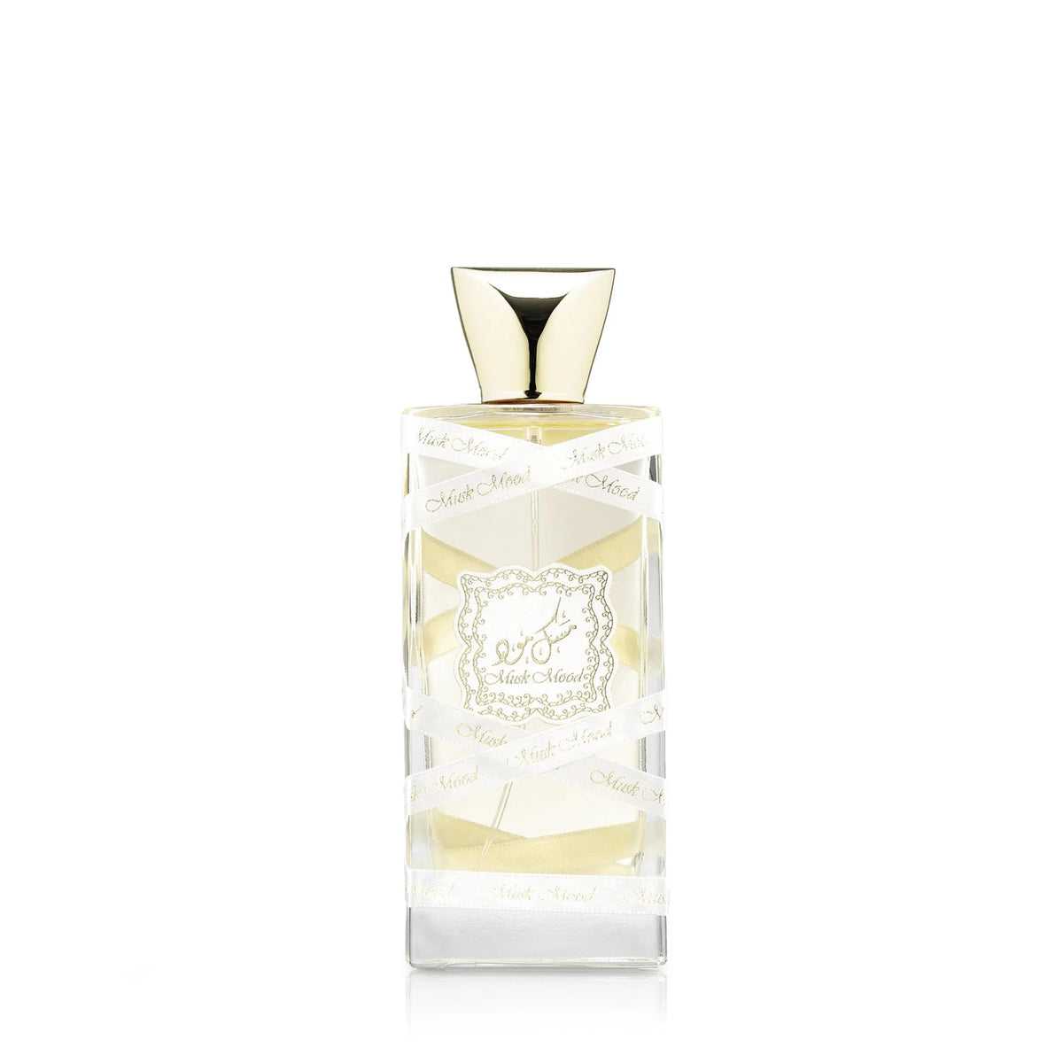 Lattafa Musk Mood bottle front offers a sleek unisex fragrance for daily wear.