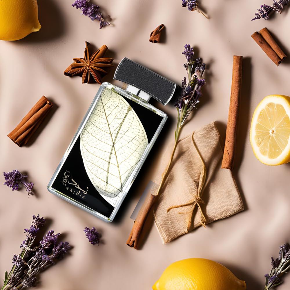 Lattafa Najdia lifestyle image of a man applying fragrance for evening
