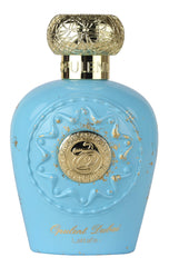Lattafa Opulent Dubai bottle close-up showcasing luxury design and gift-worthy prestige.