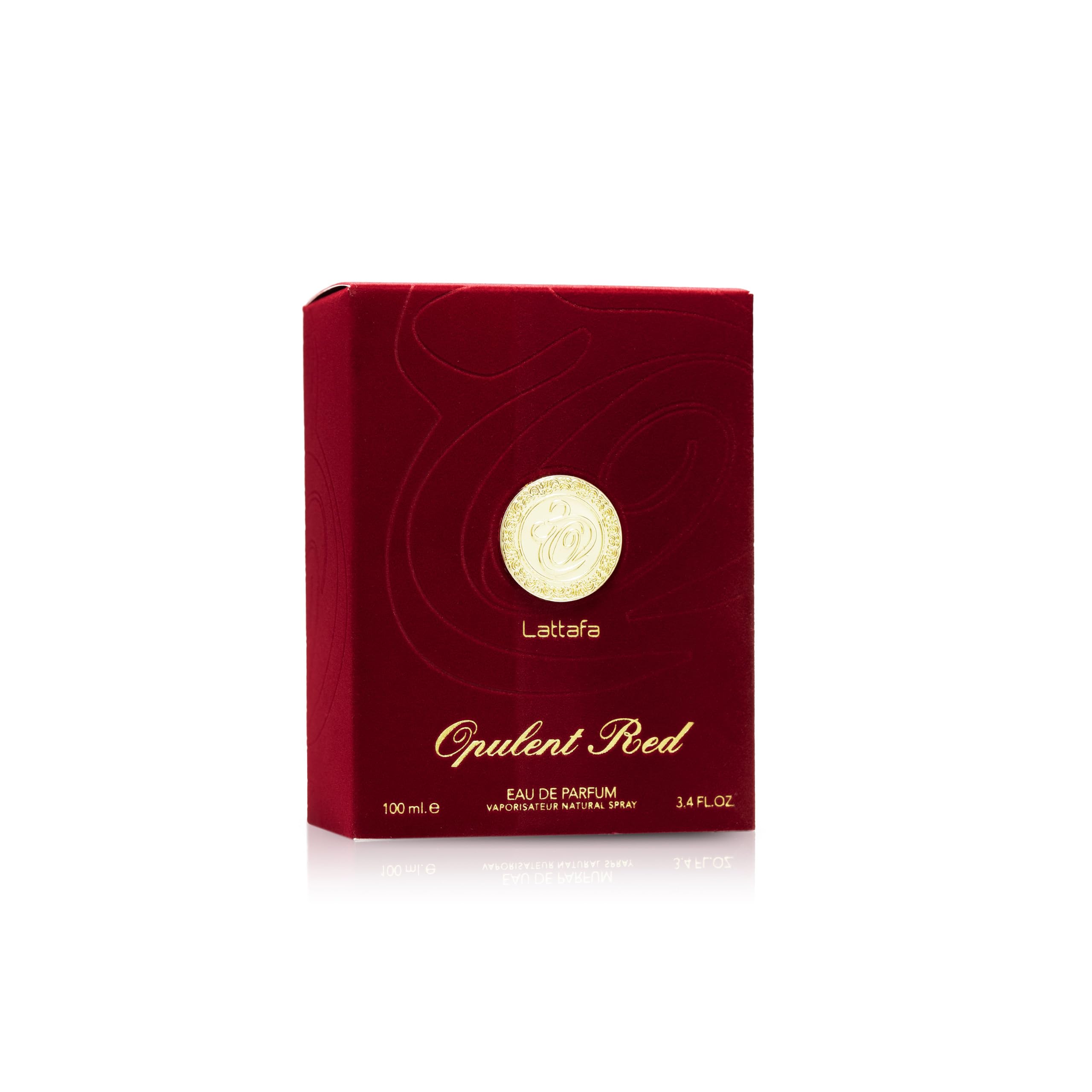 Lattafa Opulent Red perfume swatch on skin reveals floral fruity warmth.