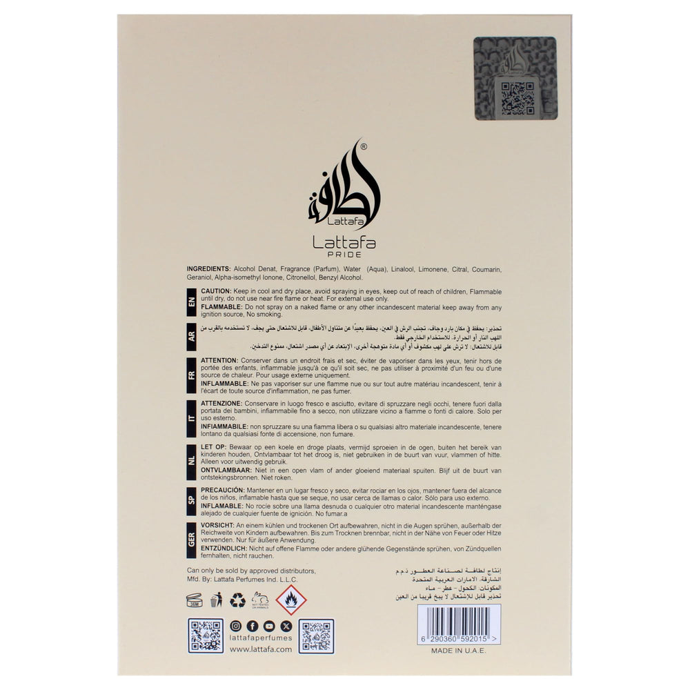 Lattafa Pride Art of Nature II cedarwood sillage hints at evening depth.