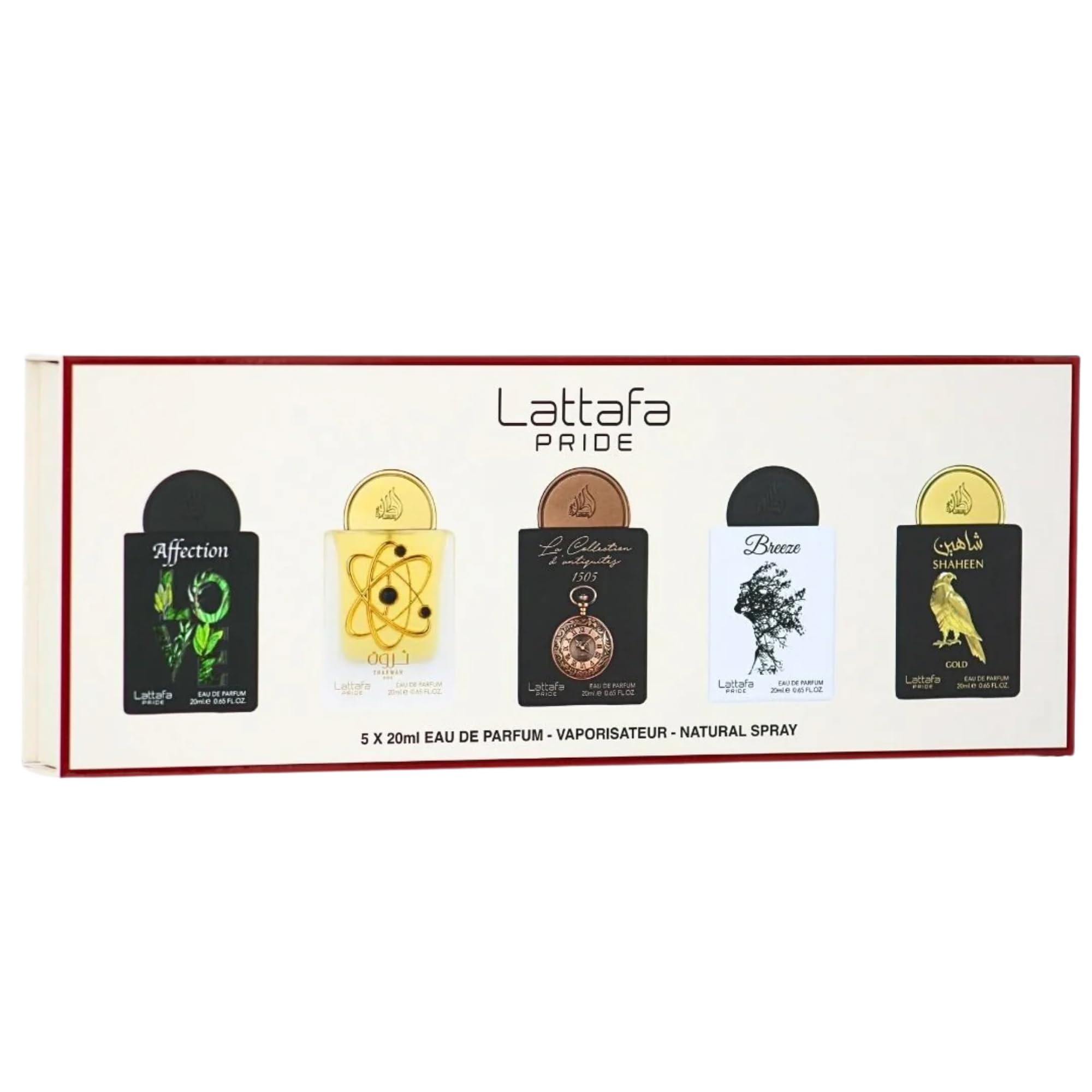 Lattafa Pride Gift Sets box front with premium Arabian perfumes, gifting-ready presentation.
