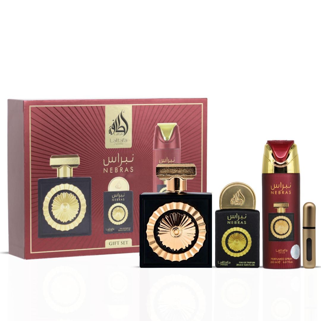 Lattafa Pride Nebras deodorant spray enabling extended wear and cohesive scent