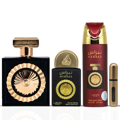 Lattafa Pride Nebras full-size EDP bottle demonstrating long-lasting wear
