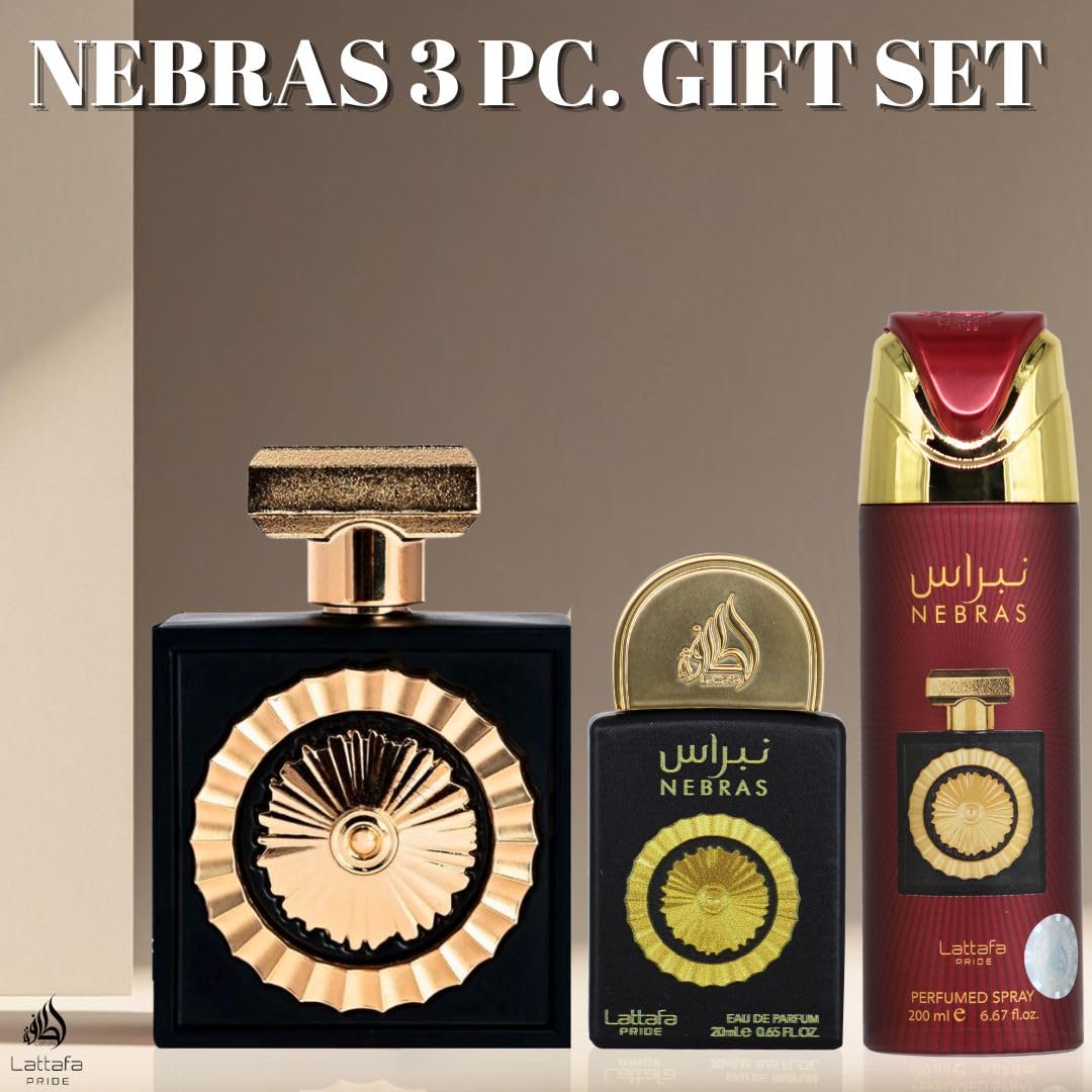 Lattafa Pride Nebras gift packaging highlighting premium design