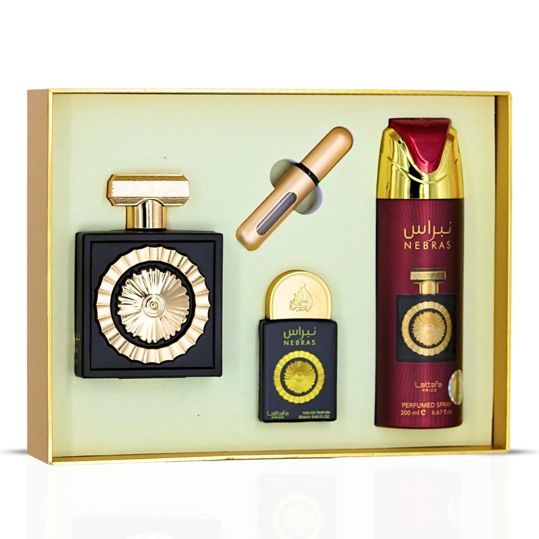 Lattafa Pride Nebras travel-size EDP for on-the-go refreshment and layering