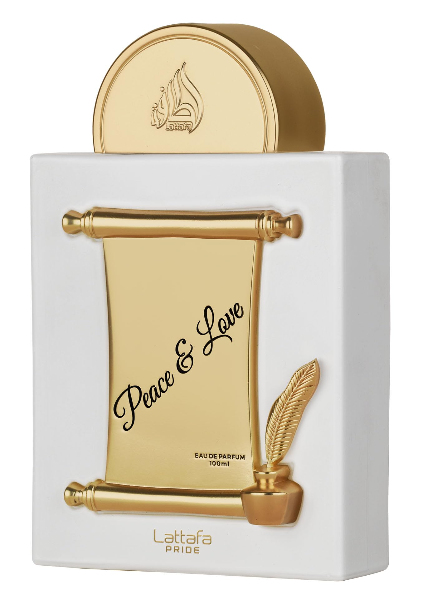 Lattafa Pride Peace & Love bottle front view, ideal for everyday wear.