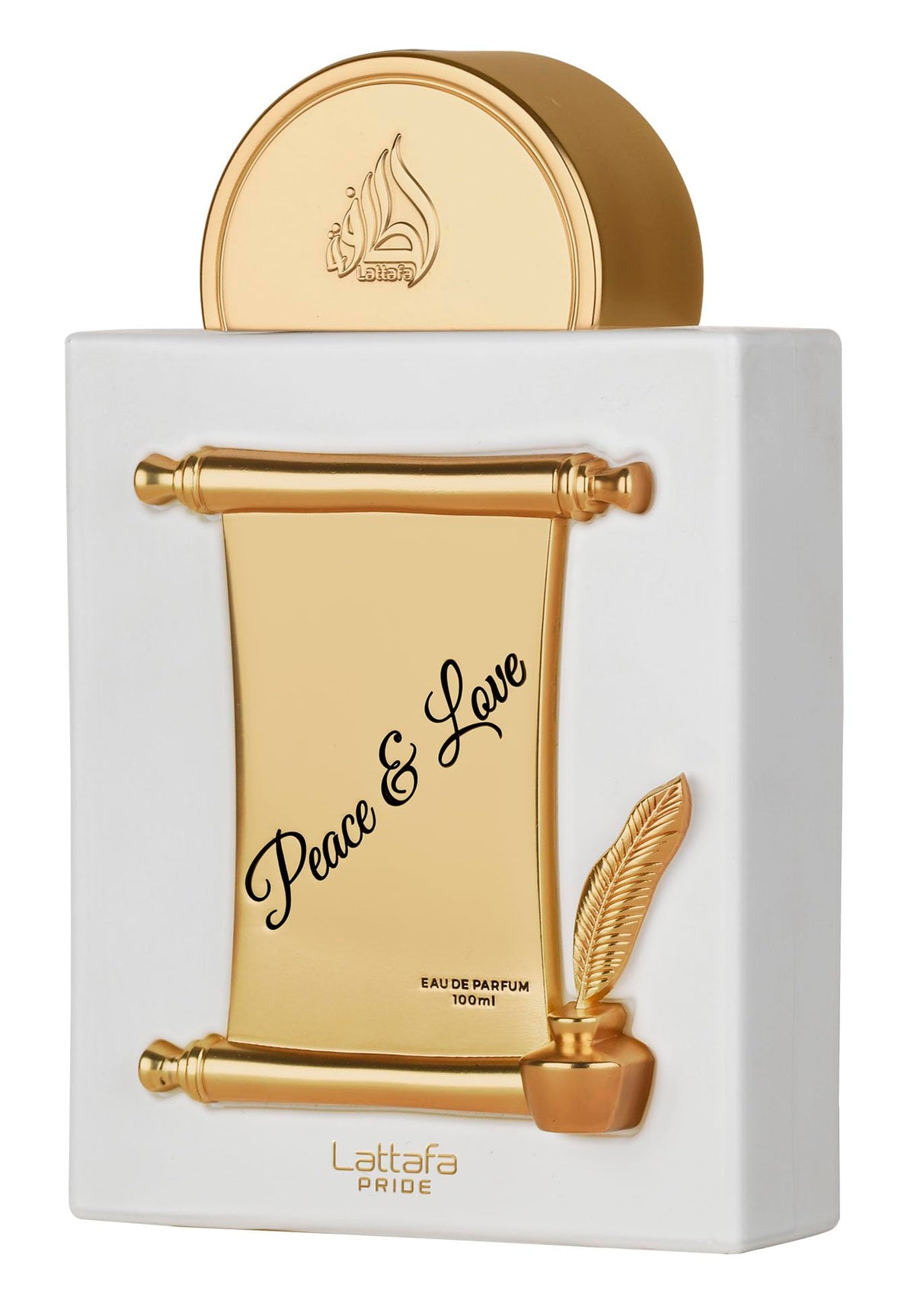 Lattafa Pride Peace & Love bottle front view, ideal for everyday wear.