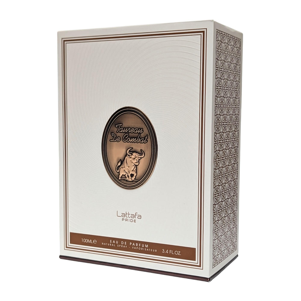Lattafa Pride Taureau De Combat heart notes showcase cashmere and tobacco elegance.